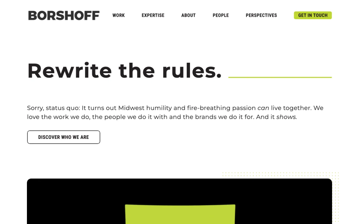 Borshoff homepage, captured September 28, 2026