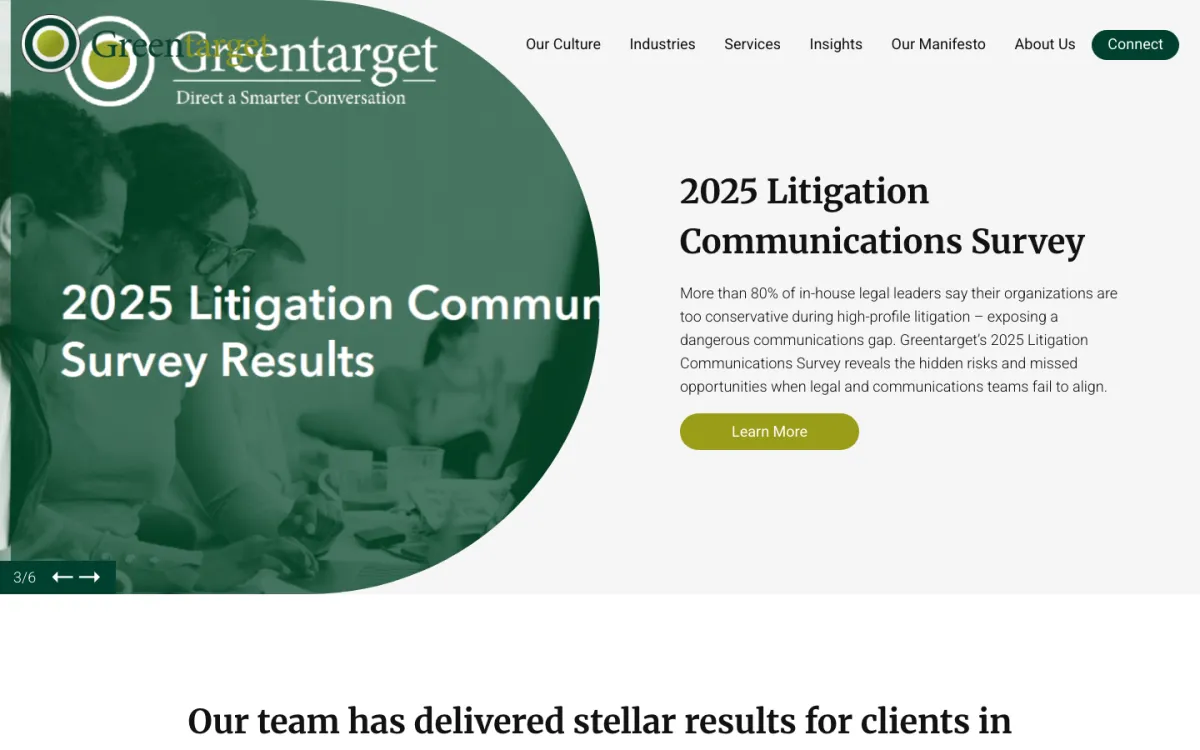 Greentarget homepage, captured September 28, 2026