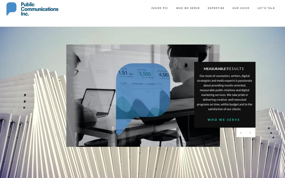 Public Communications Inc. homepage, captured September 28, 2026