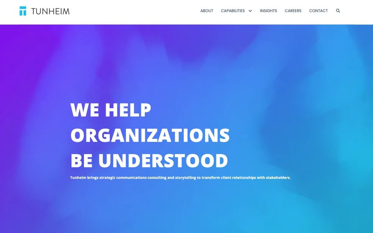 Tunheim homepage, captured September 28, 2026
