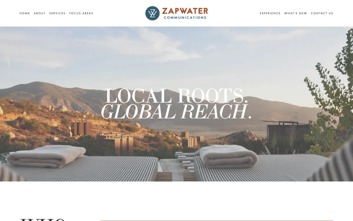 Zapwater Communications homepage, captured September 28, 2026